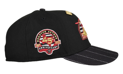 59FIFTY Houston Astros Pin Stripe 45th Anniversary Fitted Hat "Black / Metallic" 123451298022