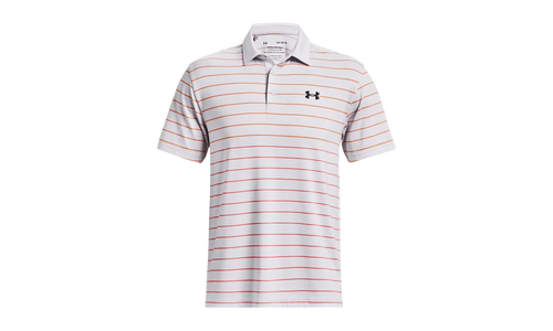 Playoff 3.0 Stripe Polo "Halo Gray / Orange Blast" 1378676 014
