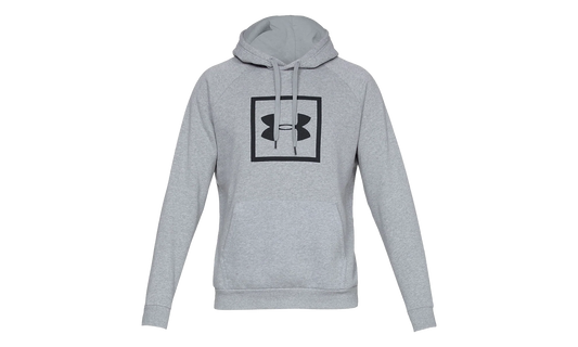 Rival Fleece Box Logo Hoodie "Steel Light Heather / Black" 1329745 035