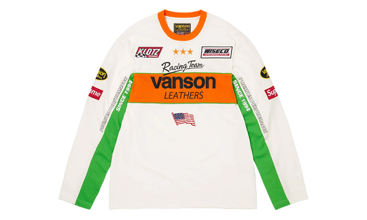Vanson Leathers® L/S Top "SS26 - White" SU27021