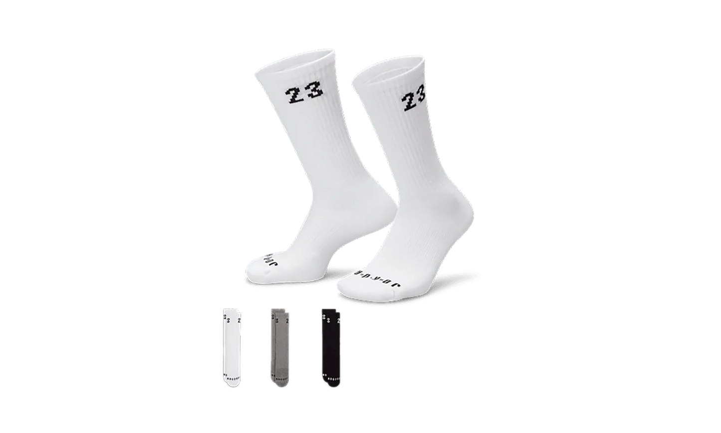 Essentials Crew Socks (3 Pairs) "Black/Grey/White" DA5718 911