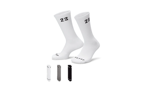 Essentials Crew Socks (3 Pairs) "Black/Grey/White" DA5718 911