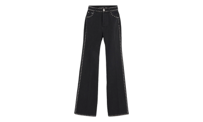 FLARE TROUSERS WITH STUDS "Black" RW TR0246 D074 P24 10