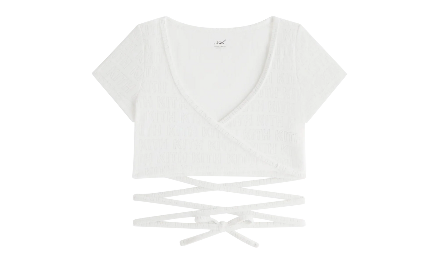 Ailee Monogram Towel Wrap Top WMNS "White" khw030648 101