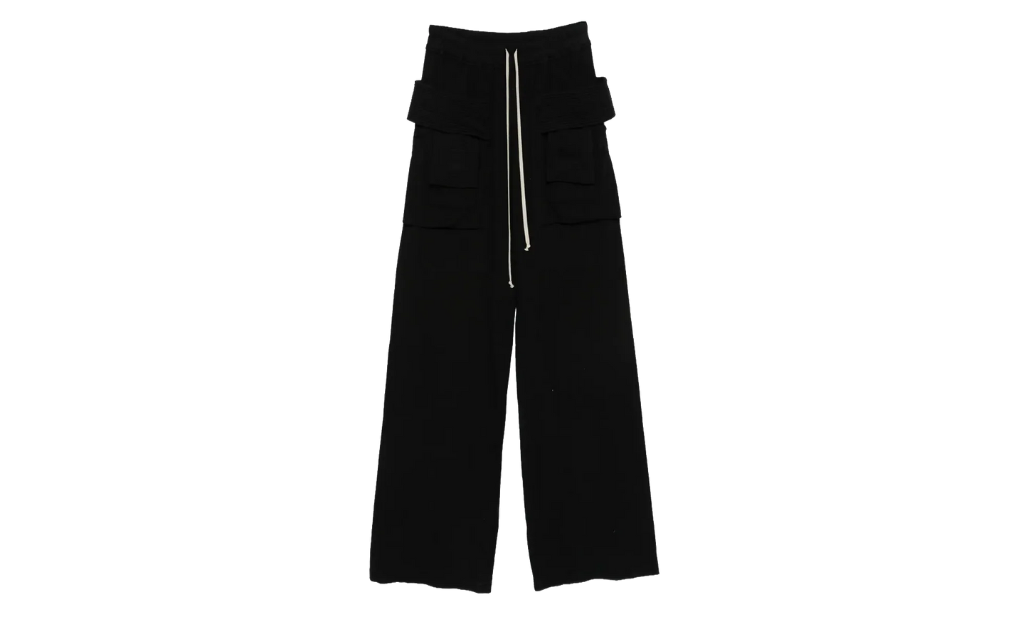 Cargo Drawstring Wide Pants "Black" DU02E7394 JDB 09