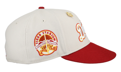 59FIFTY Detroit Tigers April 4th Collection Tiger Stadium Patch Fitted Hat "White / Red" 123451295289