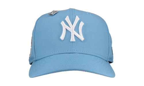 59FIFTY New York Yankees 1962 World Series Fitted Hat "Sky Blue / Pink / Metallic" 123451300845