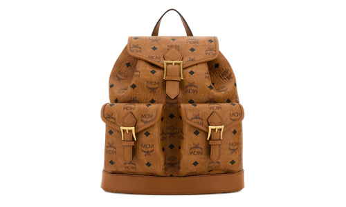 Small Aren Backpack in Visetos "Cognac" MWKFATA01CO001