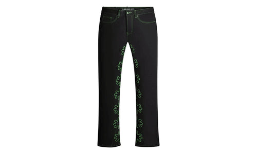 Drkshdws Outline Denim Pants "Black / Green" 10010689