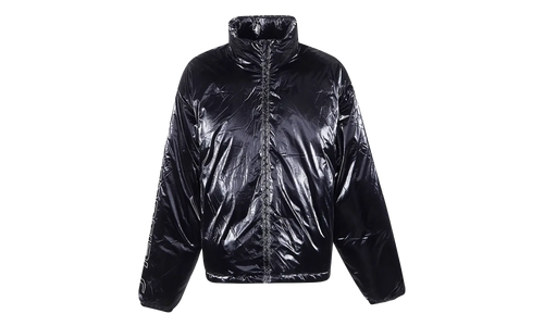 Ripstop Nylon Puffer Jacket "Metallic Black" 202HO258181F