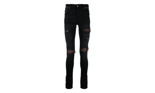 MX1 Brown Bandana Patch Jeans "Aged Black" SS22MDS002 023