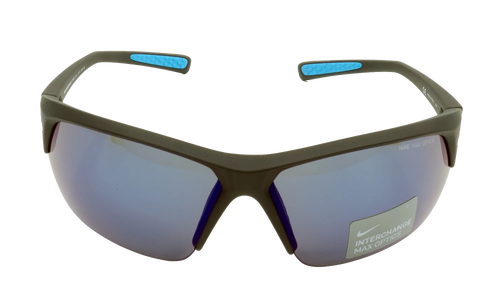 Skylon Ace Sunglasses "Matte Black / Blue Tint / Grey Silver Flash" EV0525 045