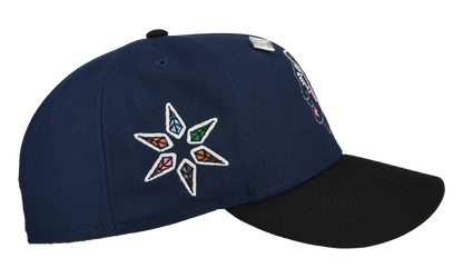 59FIFTY Chicago Black Hawks Fitted Hat "Navy / Black / Pink Brim" NE454