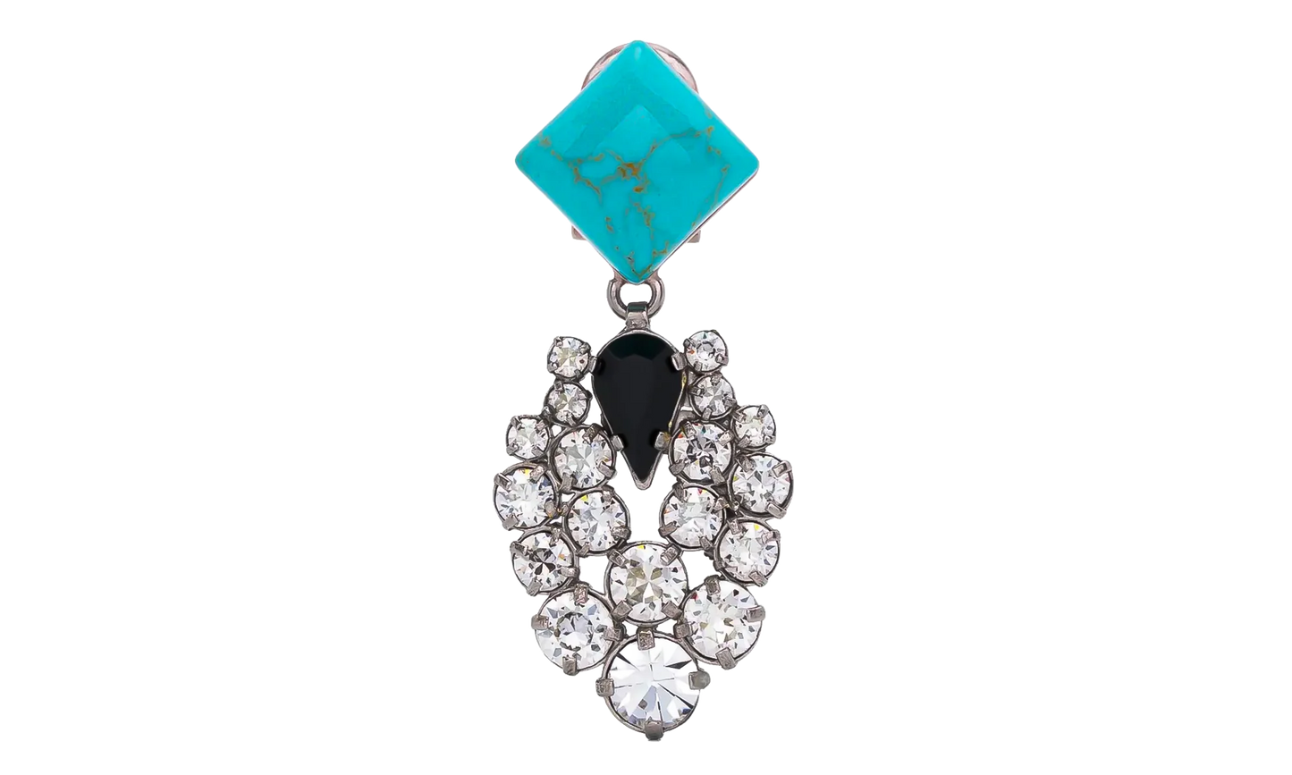 CRYSTAL DROP EARRINGS "TURQUOISE" SM1VG0054P6479974