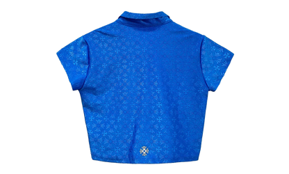 Cross Pattern Polo Tee WMNS "Blue" CHRM0826