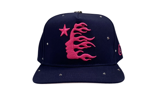 OG Logo Rhinestone Snapback Hat "Navy / Pink" HSR101