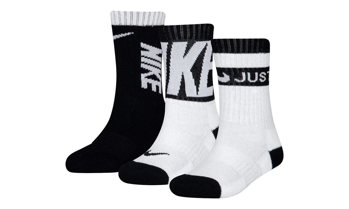 Sport Graphic Crew Socks (3 Pack) GS "Black / White" BN0679 023