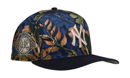 9FIFTY New York Yankees 100th Anniversary A Frame Snapback Hat "Leaves / Blue" NE289