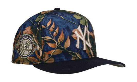 9FIFTY New York Yankees 100th Anniversary A Frame Snapback Hat "Leaves / Blue" NE289