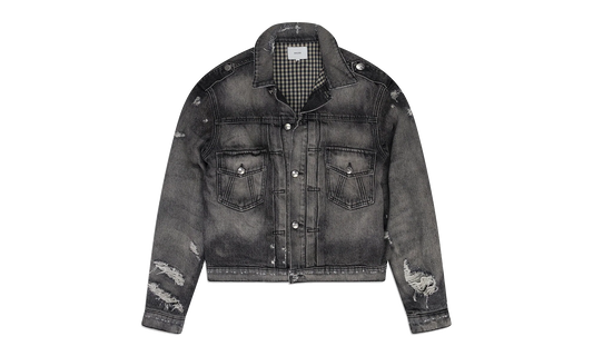 Ripped Denim Jacket "Grey" RHDMOTW0066 GRY