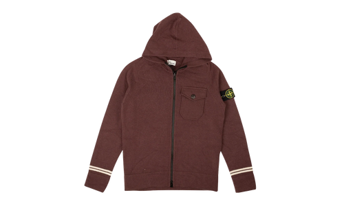 Knit Wool Blend Zip-Up Hoodie "Wine Purple" 95 STI 1017