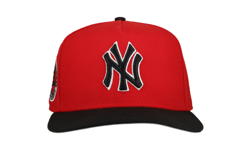 9FIFTY New York Yankees 1962 World Series A Frame Snapback Hat "Red / Black" NE236