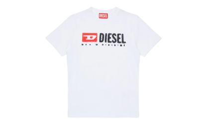 Short Sleeve Distressed Logo T-Shirt GS "White" J02475 00YI9 K100