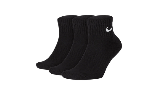 Everyday Cushioned Training Ankle Socks (3 Pairs) "Black / White" SX7667 010