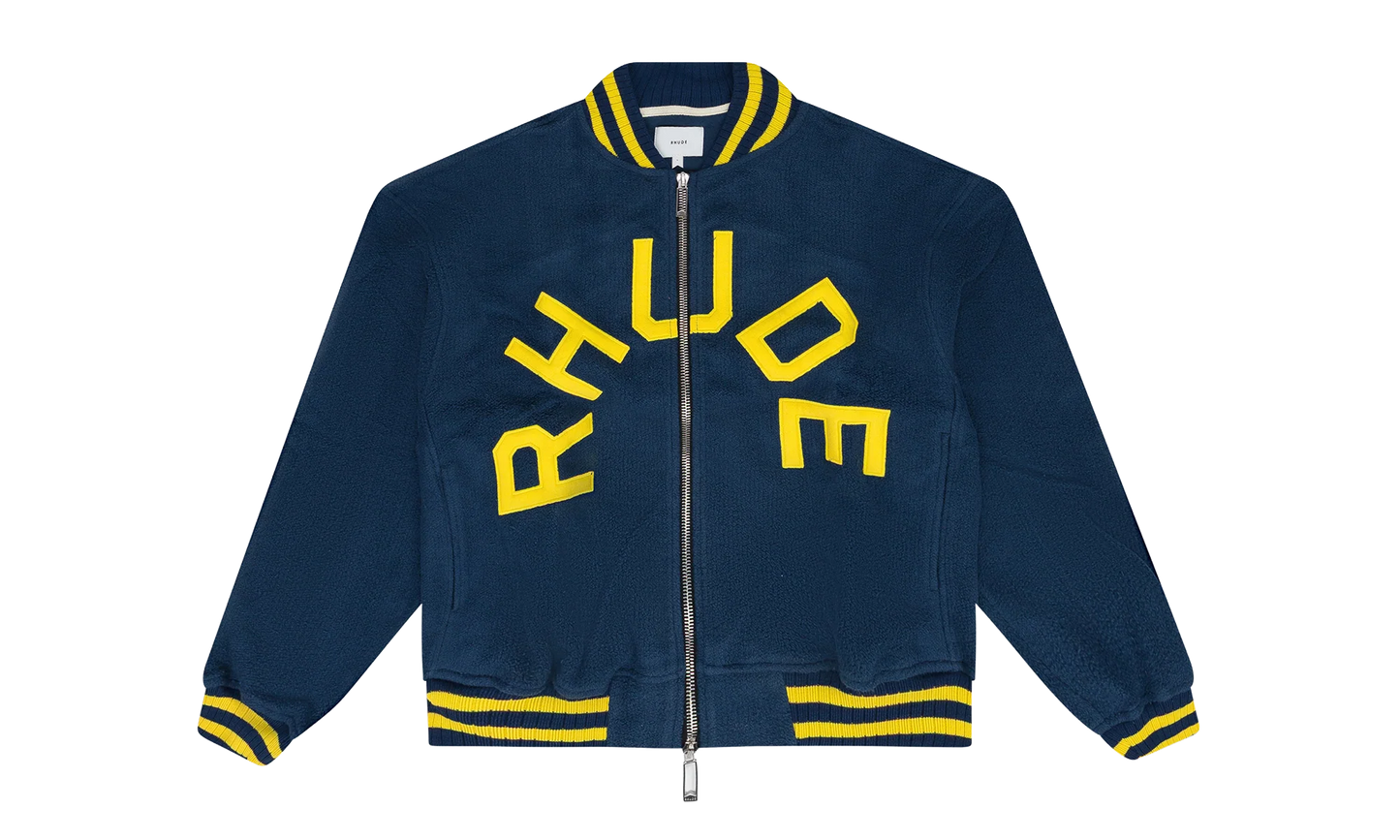 OVERSIZED LOGO TERRY VARSITY JACKET "Navy" RHD-MOTW-0005