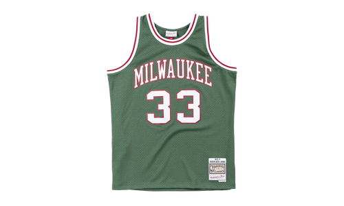 NBA Kareem Abdul-Jabbar Swingman Jersey "1970 Milwaukee Bucks - Green" SMJYAC18107 MBUDKGN70KAB