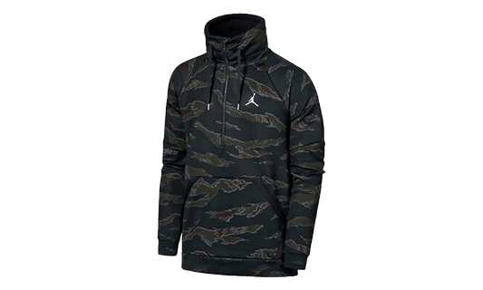 Air Jordan Flight Camo Anorak Half Zip Pullover Hoodie "Black" AH6163 010