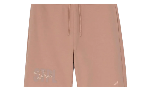 Script Embroidered Sweatshort "Khaki" 33FC94B8