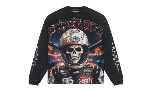 Racer Goldie L/S T-Shirt "Black Wash" OJJYJMF6
