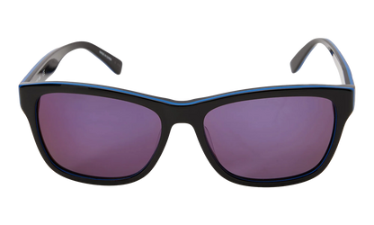 Rectangle Sunglasses "Shiny Black" L683S-006