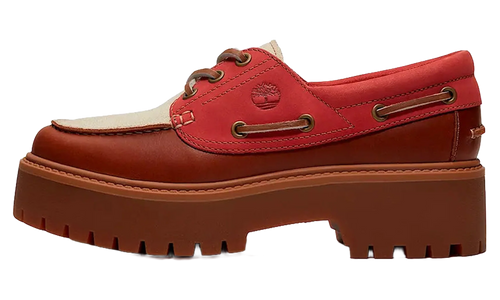 Stone Street Platform Boat WMNS "Rust Full-Grain / Medium Red" TB0A2GVFAFU