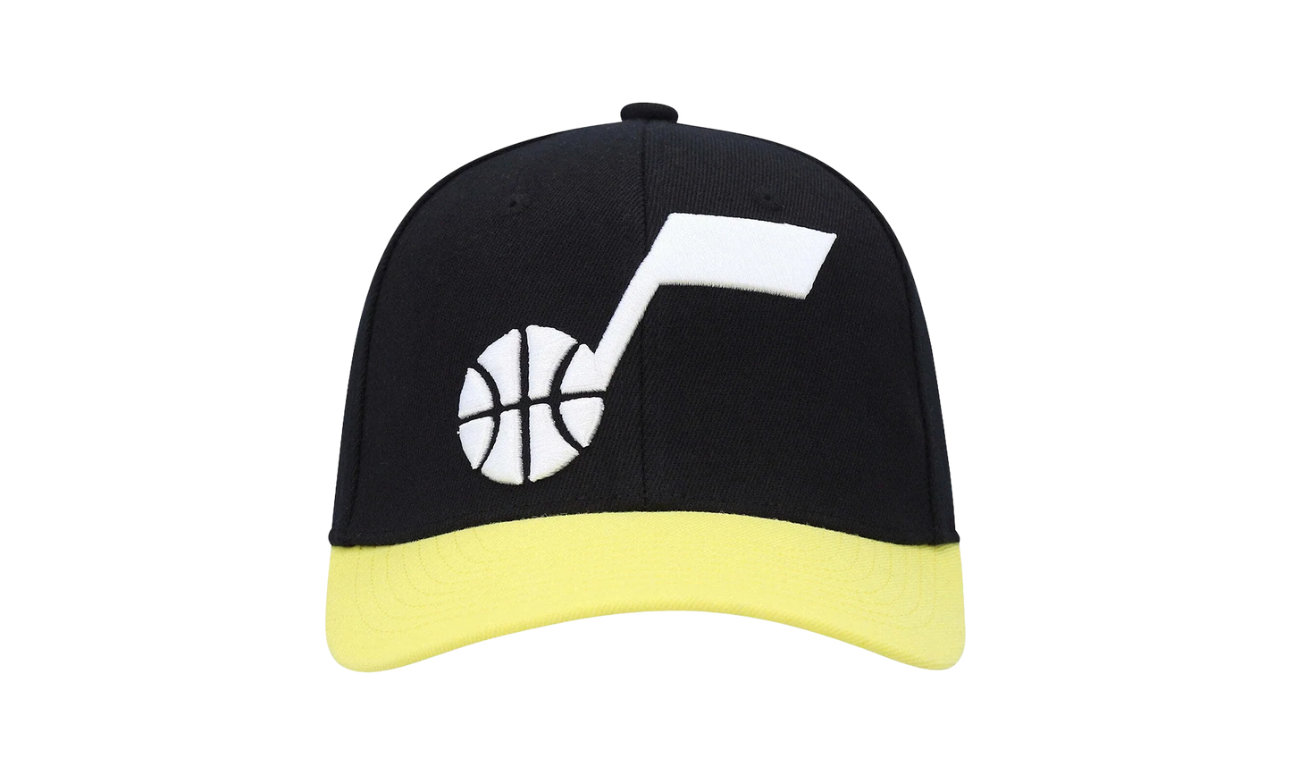 NBA Team 2 Tone 2.0 Stretch Snapback Cap "Utah Jazz - Black / Yellow" HHSS3265 UJAYYPPPBKYW