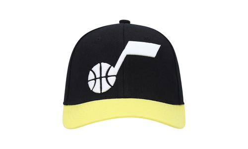 NBA Team 2 Tone 2.0 Stretch Snapback Cap "Utah Jazz - Black / Yellow" HHSS3265 UJAYYPPPBKYW