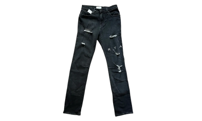 Distressed Stretch Slim-Fit Jeans "Black Savanna" MH24D615 B1405BKSAV