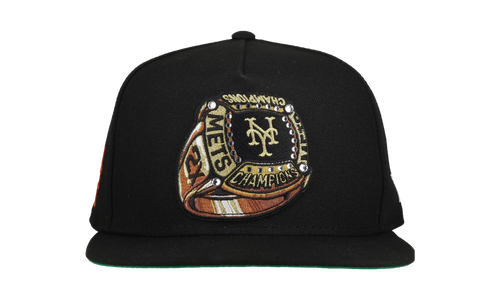 9FIFTY New York Mets A Frame Snapback Hat ""Rings"" NE177