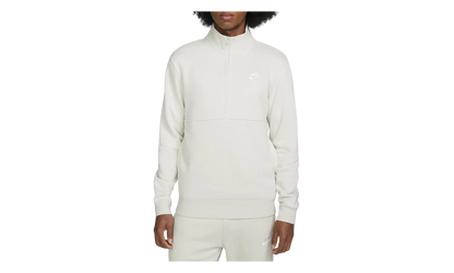 Sportswear Club Brushed-back 1/2 Zip Pullover "Light Bone / White" DD4732 073