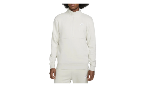 Sportswear Club Brushed-back 1/2 Zip Pullover "Light Bone / White" DD4732 073