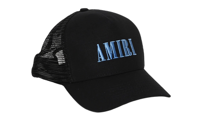Core Logo Trucker Hat "Black / Dusty Blue" PF22MAH001 803 BLAC