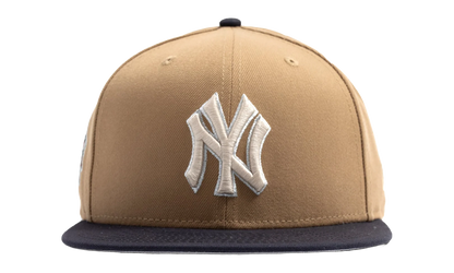 59FIFTY New York Yankees 1960 World Series Pittsburgh Pirates Patch Fitted Hat "Khaki / Brown" NE489
