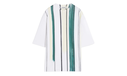 Striped PRINTED OVERSIZED T-SHIRT "White" RM TS0026 J103 P24 01