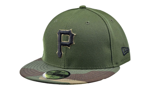 59FIFTY Pittsburgh Pirates Fitted Hat "Olive Camo" 70413903
