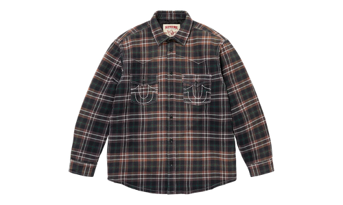 True Religion Quilted Lined Plaid Flannel "FW25 - Black" SU27089
