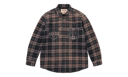 True Religion Quilted Lined Plaid Flannel "FW25 - Black" SU27089