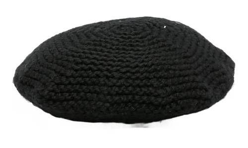 KNITTED BERET "Black" S50TC0072S18420900