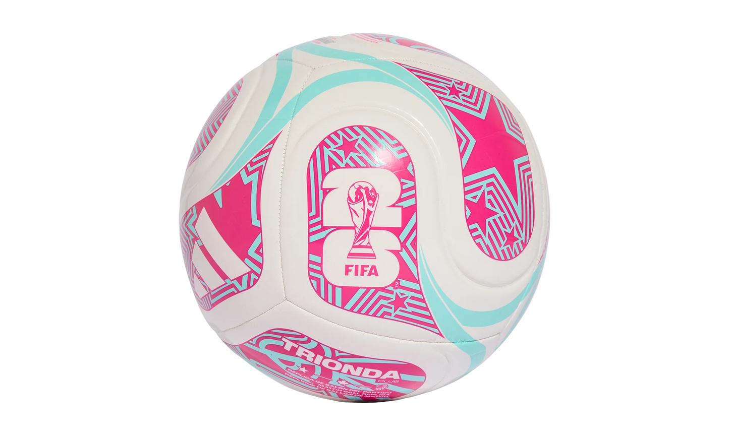FIFA World Cup 26 Trionda Club Football "White / Flash Aqua / Shock Pink" JD8054