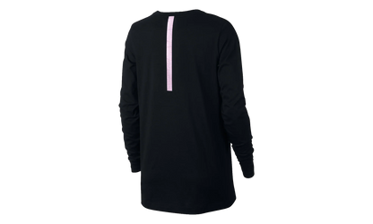 Foil Swoosh Logo Long Sleeve T-Shirt WMNS "Black / Purple" 874120 010